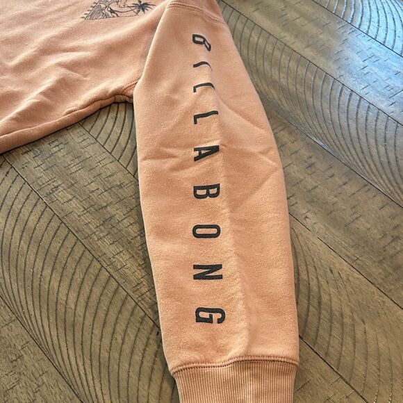 Billabong Peach Hoodie with Black Logo - Picture 7 of 16